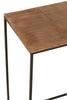 Set Of 3 Side Tables Rectangular Aluminium Rust