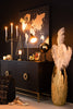 Painting World Map CanvasWood BlackGold