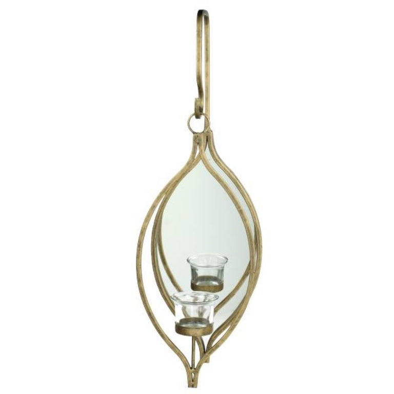 Gold Candle Holder Mirror 10x15x49