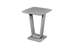  A front view of the Lazzaro Bar Table in Light Grey Matt 800, showcasing its contemporary and minimalist design. The bar table features a rectangular tabletop with clean lines and a light grey matte finish, adding a touch of modern elegance to your home bar or kitchen area.