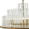 Enhance your decor with the Lukas 13 Light Pendant in Antique Gold and Clear Glass. The combination of the antique gold finish and clear glass shades adds a luxurious and sophisticated touch to any room, while the multiple lights provide ample illumination.