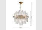 Elevate your lighting scheme with the Lukas 13 Light Pendant in Antique Gold and Clear Glass. Its striking design, with its antique gold frame and clear glass shades, adds a touch of glamour and elegance to any room, while the abundance of lights ensures a bright and inviting ambiance.