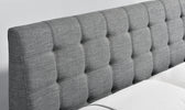 Lyra Fabric Bed  3  Charcoal