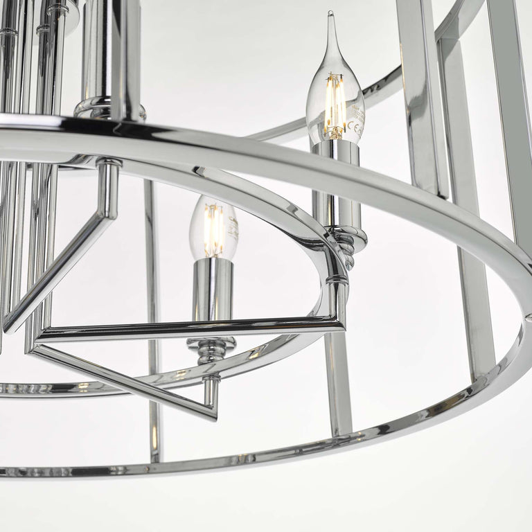 Myka 6 Light Pendant Polished Chrome