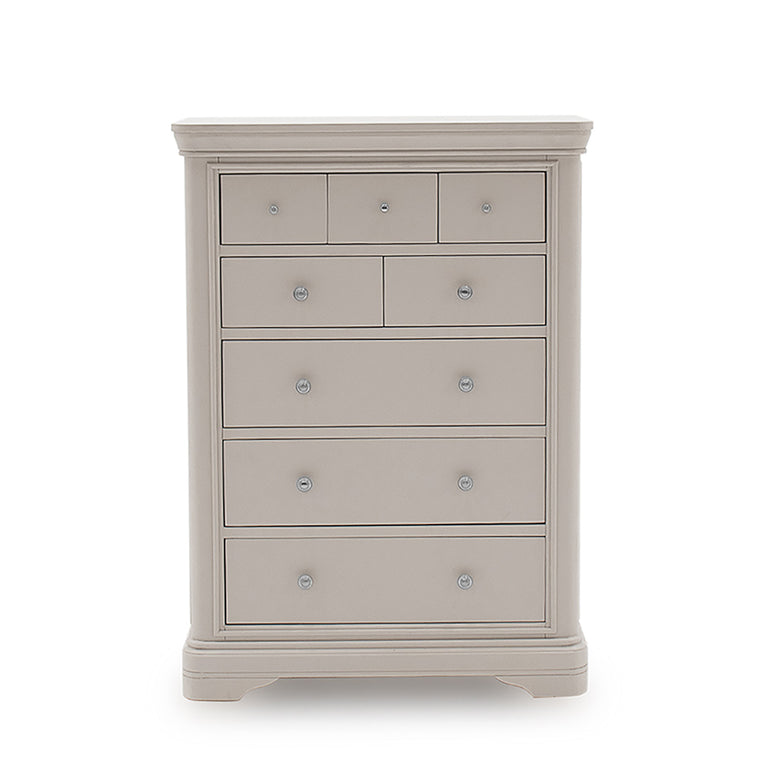 Mabel Tall 8 Drawer Chest Taupe