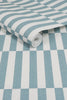 Elegant blue stripe wallpaper with chalky matt finish and modern texture