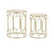Avantis Set Of 2 Champagne Metal Side Tables
