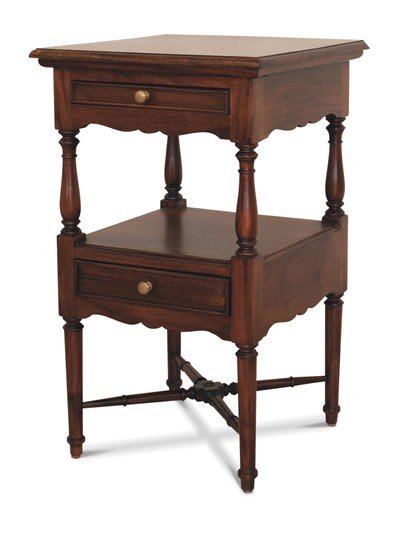Mahogany Two Tier Lamp Table