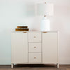Wooden sideboard with two cupboards and three drawers