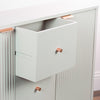 Contemporary sideboard with gold hardware