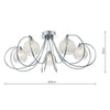 Rafferty 5 Light Semi Flush Polished Chrome