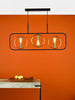 Ryota 3 Light Bar Pendant Satin Black Antique Gold