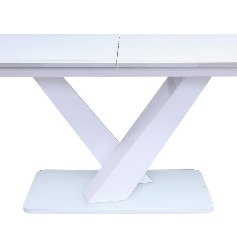 Rafael Dining Table Ext  White Gloss 160-200cm