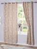 Rochelle Interlined Eyelet Curtains  Sand