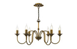 Lydian 6 Light Pendant Antique Ceiling Lighting Fixture