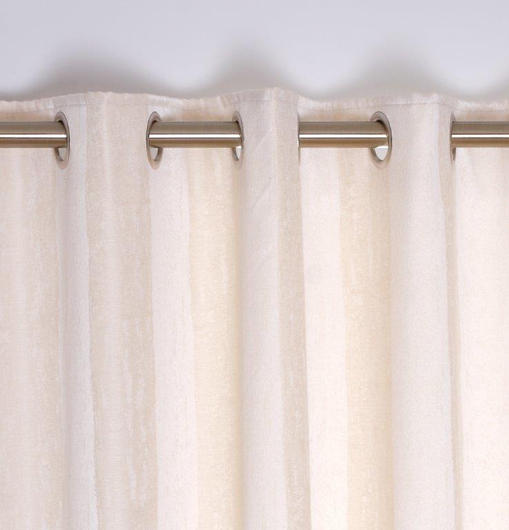 Toulon Interlined Eyelet Curtains  Ivory
