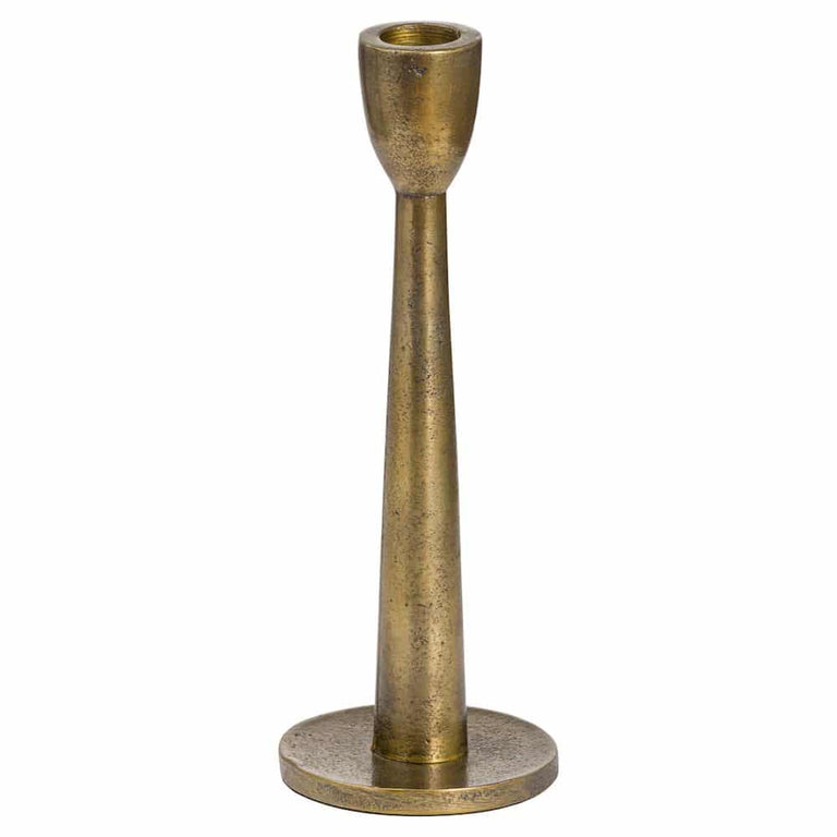 Fern Cottage Ohlson Tappered Candle Holder  Antique Brass