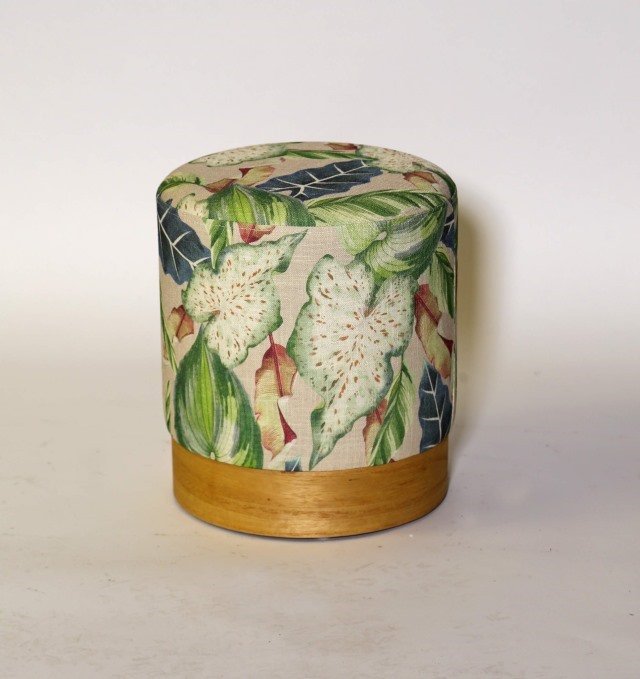Floral Drum Stool