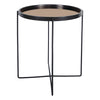 Anzio Round Satin Black Tall Table