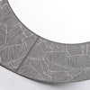 Atrani Round Grey with silver Leaf Mirror