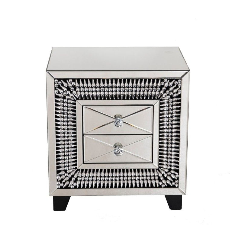 Crystal 2 Drawer Lamp Table