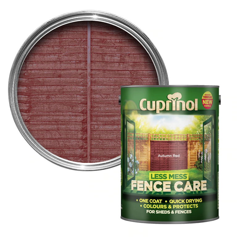 Cuprinol Less Mess Fence Care   Autumn Red