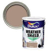 "Dulux Weathershield Antelope: A warm, earthy shade for durable exterior protection."