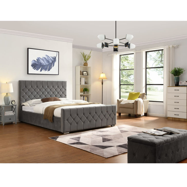 Galway Double Bed Grey