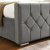Button-back detail on the headboard