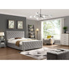 Contemporary Small Double Bed with Button-Back Detail