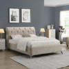 Evan Double Size Ottoman Bed in Beige