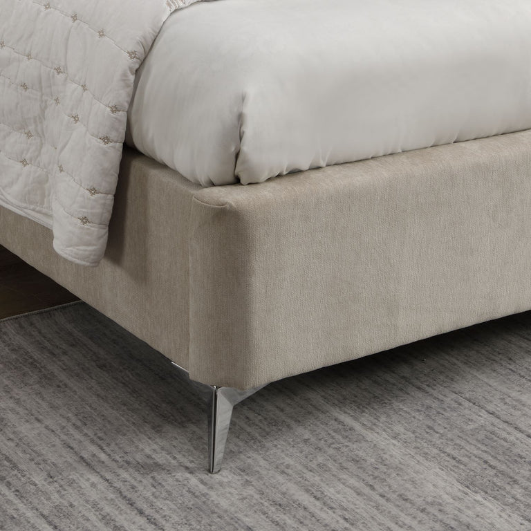 Evan King Size Ottoman Bed Beige