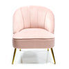 Hestia Blush Velvet Cocktail Chair With Gold Legs