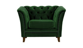 Newport 1 Seater Chair Green Velvet