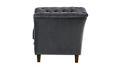 Newport 1 Seater Chair Grey Velvet