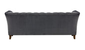 Newport 3 Seater Grey Velvet