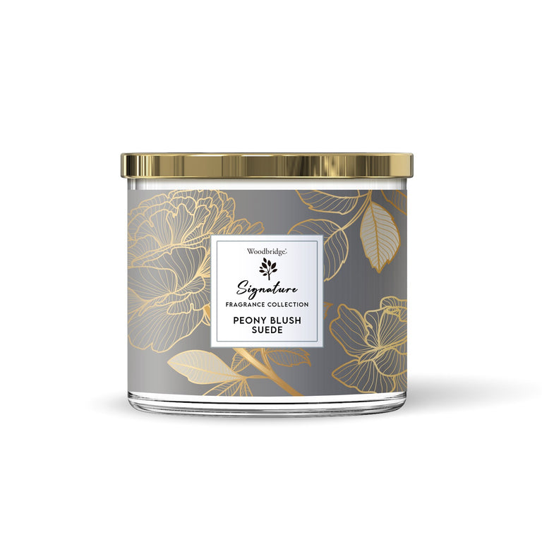 Peony Blush Suede Wax Tumbler Candle Jar